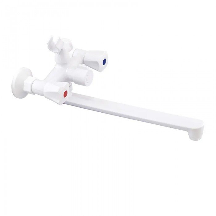 Смеситель для ванны Plamix Omega-140 Euro White (без шланга и лейки) (PM0648) Смеситель для ванны Plamix Omega-140 Euro White (без шланга и лейки) (PM0648)