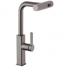Смеситель для кухни с выдвижным изливом Mixxus Premium HAMMER 014 GRAPHITE (MI6955)
