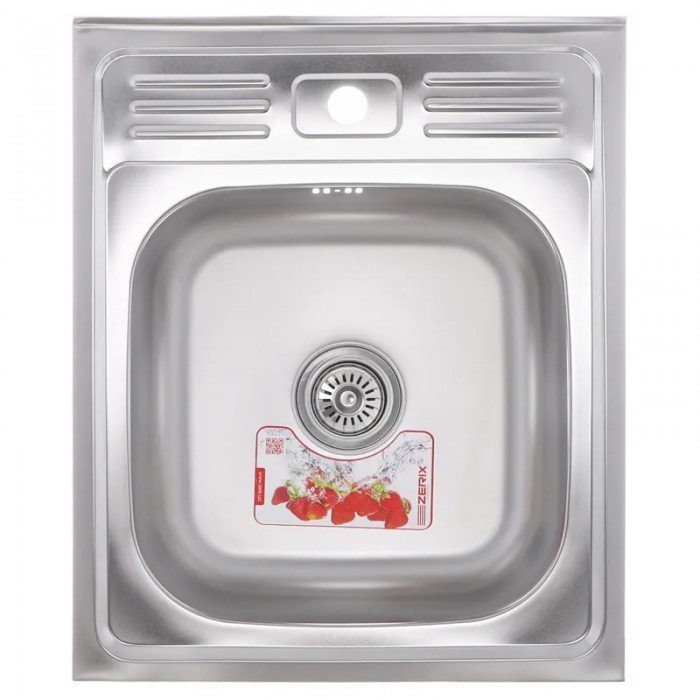 Кухонна мийка накладна ZERIXZ5060-06-160E (satin) (ZX1611) Кухонна мийка накладна ZERIXZ5060-06-160E (satin) (ZX1611)