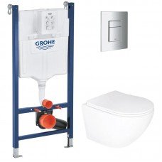 Комплект Grohe Set Унитаз ELLIPSE-0305-T3 + Инсталляция UA388400WG + панель 38732000 (388400WGELLIP Комплект Grohe Set Унитаз ELLIPSE-0305-T3 + Инсталляция UA388400WG + панель 38732000 (388400WGELLIP