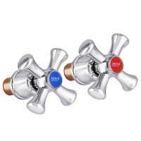 Ручки для змішувача з кран буксами (пара) Zerix Handles SET-A827 (кераміка) (ZX2953) Ручки для змішувача з кран буксами (пара) Zerix Handles SET-A827 (кераміка) (ZX2953)