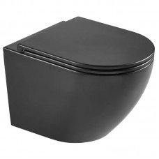 Унитаз подвесной Mixxus Premium ELLIPSE-0303-T3 BLACK 520х365х360mm, система смыва TORNADO 3.0 (MP6 Унитаз подвесной Mixxus Premium ELLIPSE-0303-T3 BLACK 520х365х360mm, система смыва TORNADO 3.0 (MP6