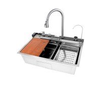 Мойка многофункциональная Mixxus MH7546-SET-06.SUS304 DECOR со встроенным смесителем (MX9577) Мойка многофункциональная Mixxus MH7546-SET-06.SUS304 DECOR со встроенным смесителем (MX9577)