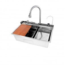 Мойка многофункциональная Mixxus MH7546-SET-06.SUS304 DECOR со встроенным смесителем (MX9577) Мойка многофункциональная Mixxus MH7546-SET-06.SUS304 DECOR со встроенным смесителем (MX9577)