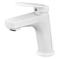 Змішувач для умивальника Plamix Lucas-001 SET White з підведенням (PM0706) Змішувач для умивальника Plamix Lucas-001 SET White з підведенням (PM0706)