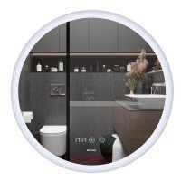 Зеркало Mixxus PLAIN MC10-80 с Led Touch, Anti-fog, димером, регулятором яркости, часами (MI6932)