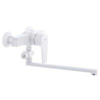 Смеситель для ванны Plamix Oscar-006 White (без шланга и лейки) (PM0559) Смеситель для ванны Plamix Oscar-006 White (без шланга и лейки) (PM0559)