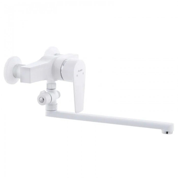 Змішувач для ванни Plamix Oscar-006 White (без шланга і лійки) (PM0559) Змішувач для ванни Plamix Oscar-006 White (без шланга і лійки) (PM0559)