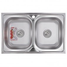 Мойка кухонная Zerix Z8050D-08-180MD Double (micro decor) (ZM0613) Мойка кухонная Zerix Z8050D-08-180MD Double (micro decor) (ZM0613)