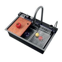 Мойка Zerix ZH7546-SET-02 DECOR NANO-BLACK со встроенным смесителем (ZM5576) Мойка Zerix ZH7546-SET-02 DECOR NANO-BLACK со встроенным смесителем (ZM5576)