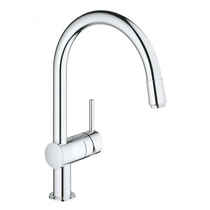 Смеситель для кухни с выдвижным изливом Grohe Minta (32918000) Смеситель для кухни с выдвижным изливом Grohe Minta (32918000)