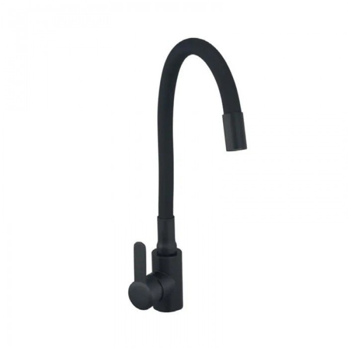 Змішувач для кухні з силиконовим. вил. Champion EZA-011 Black REFL.Black з нерж. сталі (CH6457)