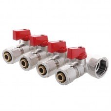 Колектор з кульовими кранами та фітингом Koer KR.1125-4 - 3/4”x4 Ways (KR2837) Колектор з кульовими кранами та фітингом Koer KR.1125-4 - 3/4”x4 Ways (KR2837)