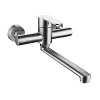 Змішувач для кухні Zerix DAX-005 настінний із нерж. сталі SUS304 (ZX4814)