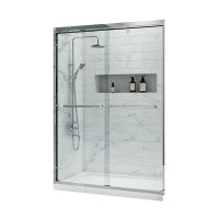 Дверь в нишу Koer SR SD03-140x200-TR-01 прозрачное стекло Easy Clean 8мм, хром (KR5385)