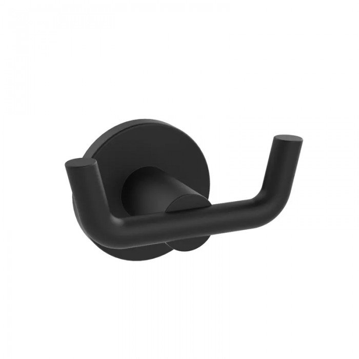 Двойной крючок для полотенец Zerix Delux M1305-2A Black (ZX4650)