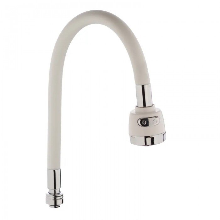 Силиконовый излив для смесителя белый Zerix SPS-01 (ZX2623)