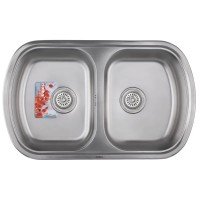 Мийка кухонна Haiba 80x49 Double (Satin) (HB0652) Мийка кухонна Haiba 80x49 Double (Satin) (HB0652)