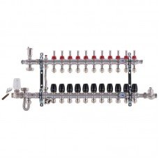 Коллектор со встроенным смесит. узлом Koer KR.S1011-11 1"х11 SUS304 и евроконусами 3/4-16 (KR2934)