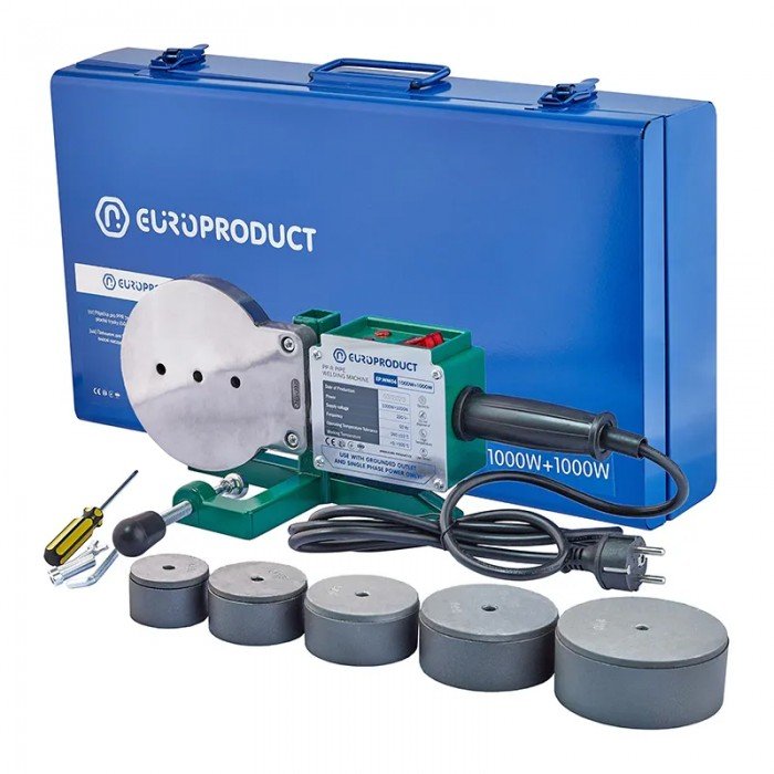 Паяльник Europroduct EP.WM06 для PPR труб (плоскі насадки) 50/110mm (EP6096) Паяльник Europroduct EP.WM06 для PPR труб (плоскі насадки) 50/110mm (EP6096)