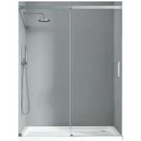 Двері в нішу Koer SR SD02-140x200-TR-01 прозоре скло Easy Clean 8мм, хром (KR5383)