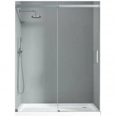 Дверь в нишу Koer SR SD02-140x200-TR-01 прозрачное стекло Easy Clean 8мм, хром (KR5383)