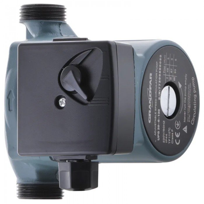 Насос циркуляційний відцентровий Grandfar UPS20-6-130 (мідь-обмотка) (з накидними гайками) (GF1058)