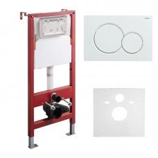 Комплект установочный для унитаза Koer KT-0501-03 (с пан. смыва KT-0601-03 Белая + звукоиз.)  (KR51 Комплект установочный для унитаза Koer KT-0501-03 (с пан. смыва KT-0601-03 Белая + звукоиз.)  (KR51