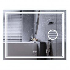 Зеркало Mixxus Premium QUADRO MR20-100x80 с Led Touch, Anti-fog, димером, регулятором яркости, линз