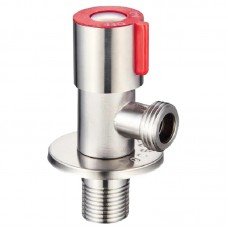 Кран для подключения сантехприборов Zerix VAL-02-1/2x1/2 с нерж. стали (красный) (ZX4938) Кран для подключения сантехприборов Zerix VAL-02-1/2x1/2 с нерж. стали (красный) (ZX4938)