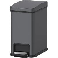 Мусорное ведро с плавным закрытием прямоугольное Koer TC-010108-07 8 л цвет графит (KR5591)