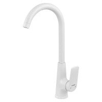 Смеситель для кухни Plamix Lucas-011 SET White с подводкой (PM0714)