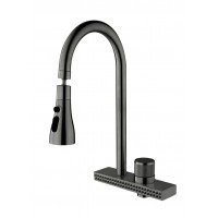 Змішувач для кухні Mixxus FOL-017 Graphite з функц.