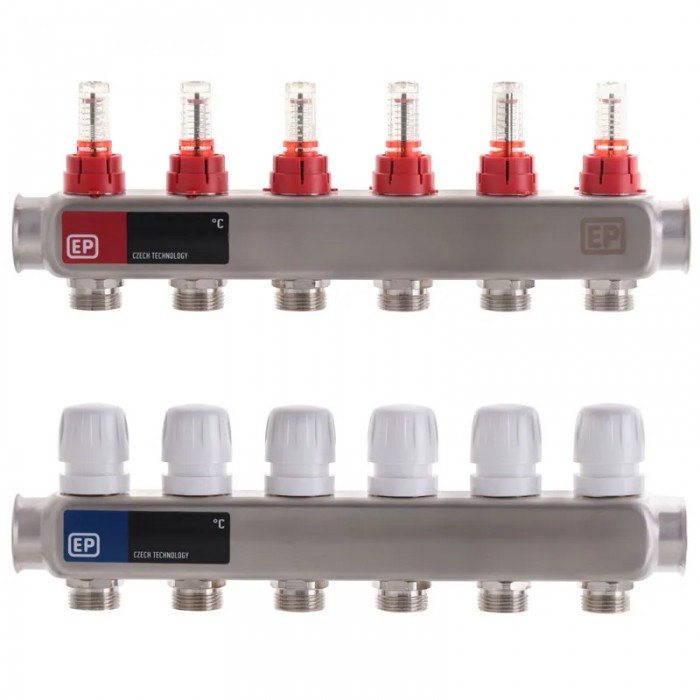 Коллекторный блок с расxодомерами Europroduct EP.S1110-06 1"x6 (EP4982) Коллекторный блок с расxодомерами Europroduct EP.S1110-06 1"x6 (EP4982)