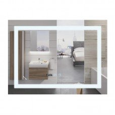 Зеркало Mixxus WARM MR02-100x80 с Led Touch, Anti-fog, димером, регулятором яркости, часами (MI6935