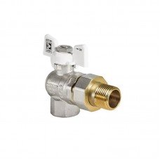Кран с американкой угловой Koer KR.228.W - 1" White (KR5105)