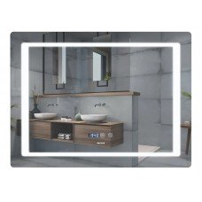 Зеркало Mixxus STYLE MR03-80x60 с Led Touch, Anti-fog, димером, регулятором яркости, часами (MI6005