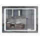 Зеркало Mixxus STYLE MR03-80x60 с Led Touch, Anti-fog, димером, регулятором яркости, часами (MI6005