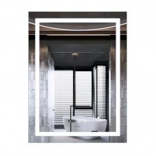 Зеркало Mixxus Premium FLASH MR21-60x80 с Led Touch, Anti-fog, димером, регулятором яркости, часами