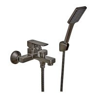 Смеситель для ванной Haiba Kubus 009 Euro Graphite (HB4007) Смеситель для ванной Haiba Kubus 009 Euro Graphite (HB4007)