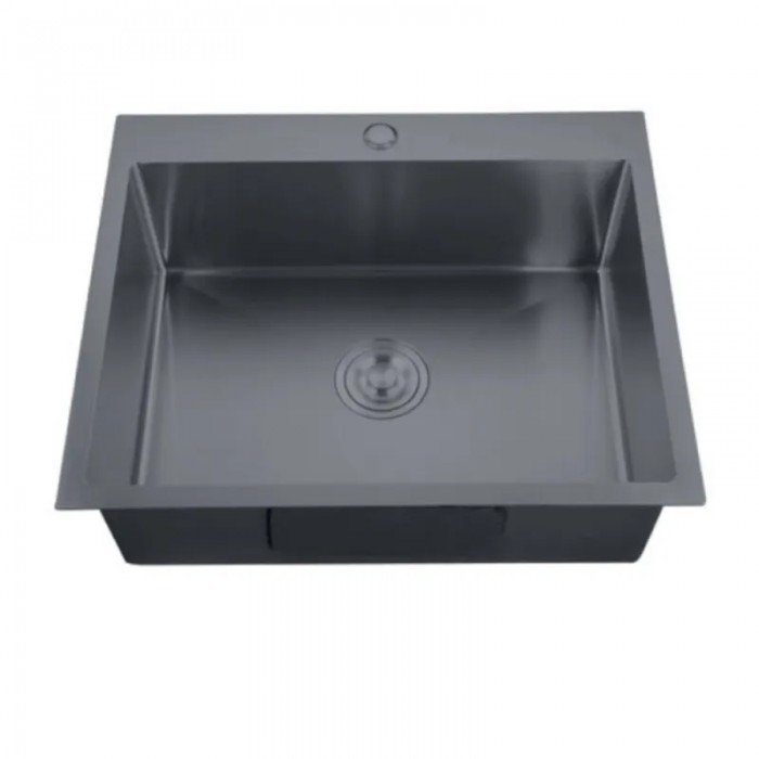 Мойка Zerix ZH5045-215 Nano-Black (3.0/0.8) с нерж. стали  (MX1580)