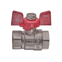 Кран шаровой Nolf classic NFC.711-06-1/2" FF ГГБ, ручка "бабочка" красная (NF3131)