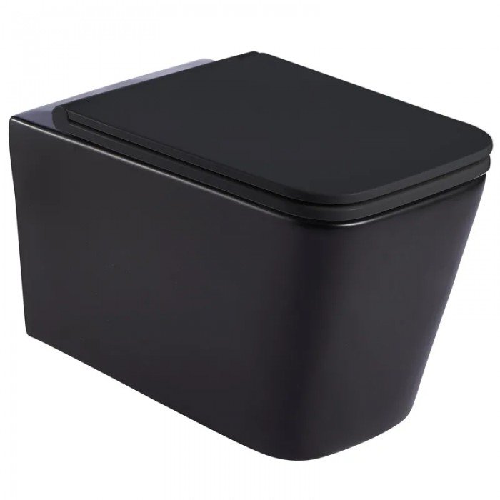 Унітаз підвісний Mixxus Premium Quadro-0302-R Black 530x360x365mm, система змиву RIMLESS (MP6455) Унітаз підвісний Mixxus Premium Quadro-0302-R Black 530x360x365mm, система змиву RIMLESS (MP6455)