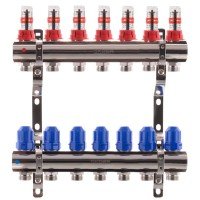 Коллекторный блок с расходомерами Koer KR.1110-07 1”x7 ways (KR2644) Коллекторный блок с расходомерами Koer KR.1110-07 1”x7 ways (KR2644)