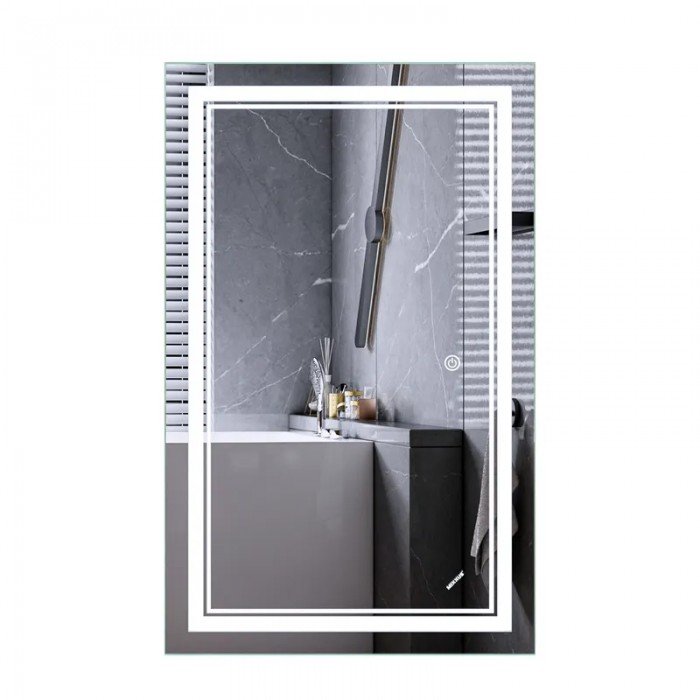 Зеркало Mixxus Premium QUADRO MR20-50x80-Reverse с Led Touch, Anti-fog, димером, регулятором яркост