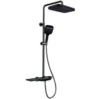 Душова колона з термостатичним змішувачем MIXXUS PREMIUM SPACE-009-J BLACK з кнопковим перемикачем, 3 режими (MI7011)