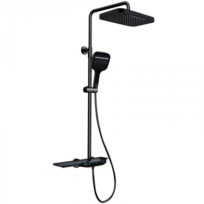 Душова колона з термостатичним змішувачем MIXXUS PREMIUM SPACE-009-J BLACK з кнопковим перемикачем, 3 режими (MI7011) Душова колона з термостатичним змішувачем MIXXUS PREMIUM SPACE-009-J BLACK з кнопковим перемикачем, 3 режими (MI7011)