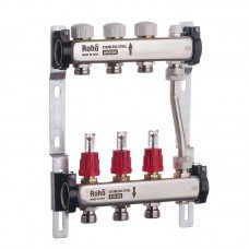Колектор з витратомірами та термостатичними клапанами з байпасом Roho R814-03 - 1"х 3 вих. (RO0046)