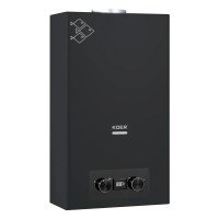 Газовая колонка Koer KWH.G0110 BLACK дымоходная 10 л/мин, цвет черный (KR5554)