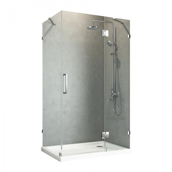 Боковая стенка для кабины Koer SR SW04-80x200-TR-01 прозрачное стекло Easy Clean 10мм, хром (KR5389